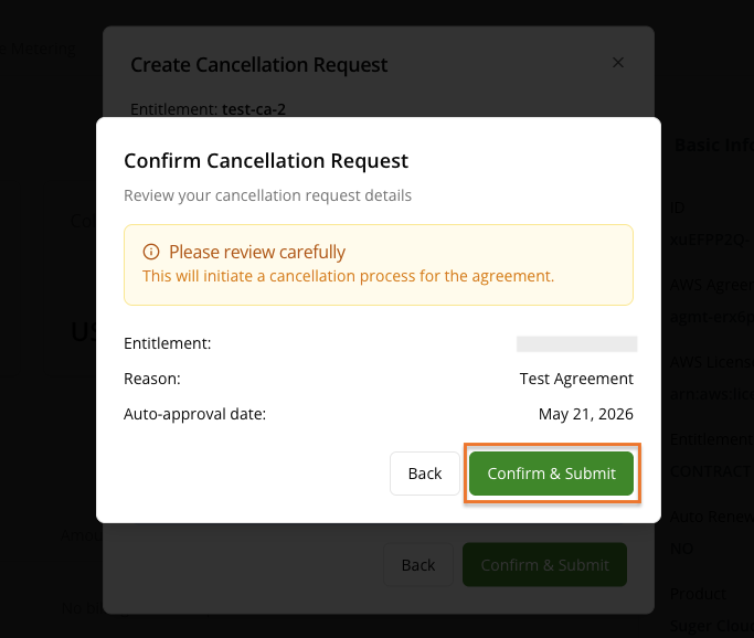 Confirm cancellation